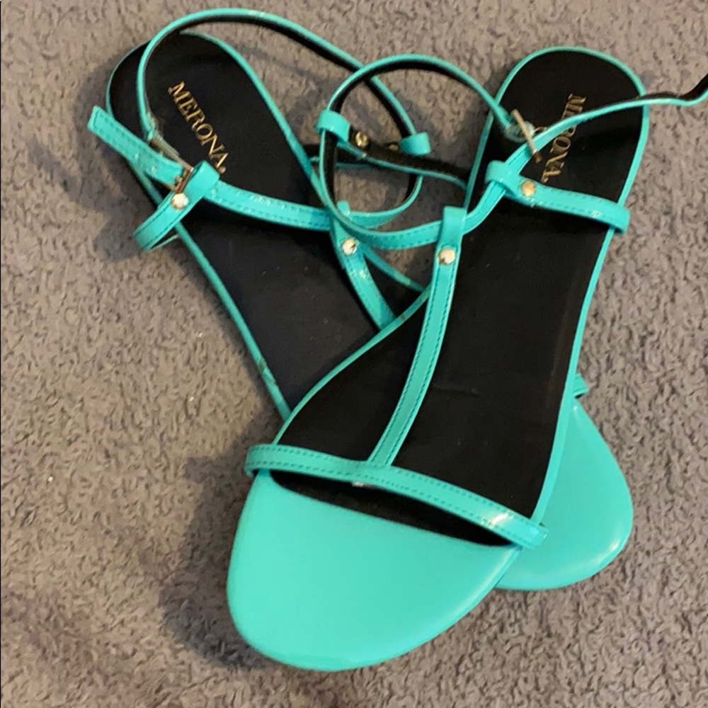 Teal sandals
